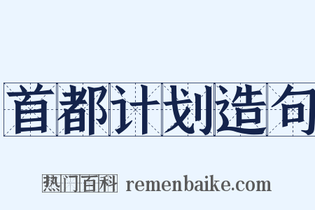 首都计划造句是什么意思的图片